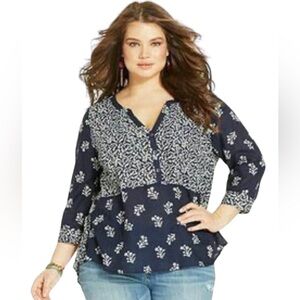 Lucky Brand Floral Blouse Top